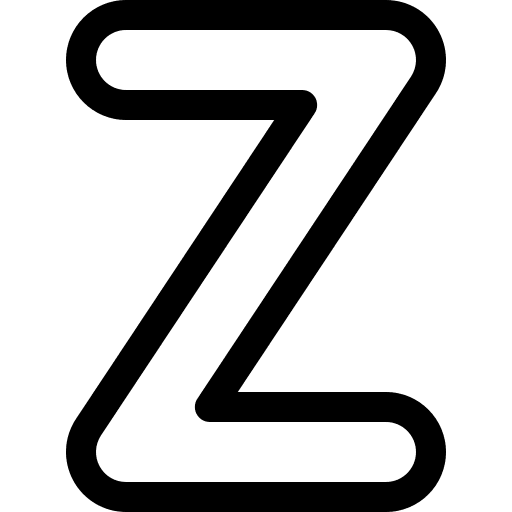 Z shapes and symbols alphabet consonant icon