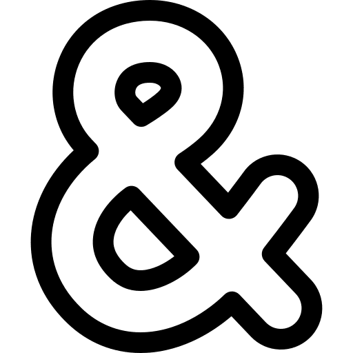 Ampersand characters math ampersand icon
