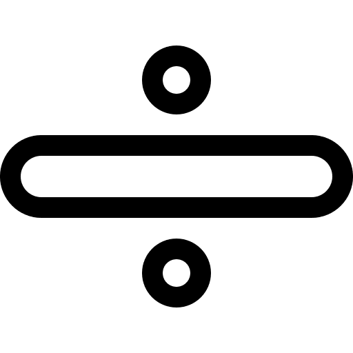 Division maths shapes and symbols mathematics icon