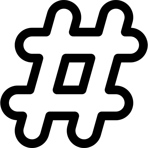 Hashtag ui hashtag social media icon