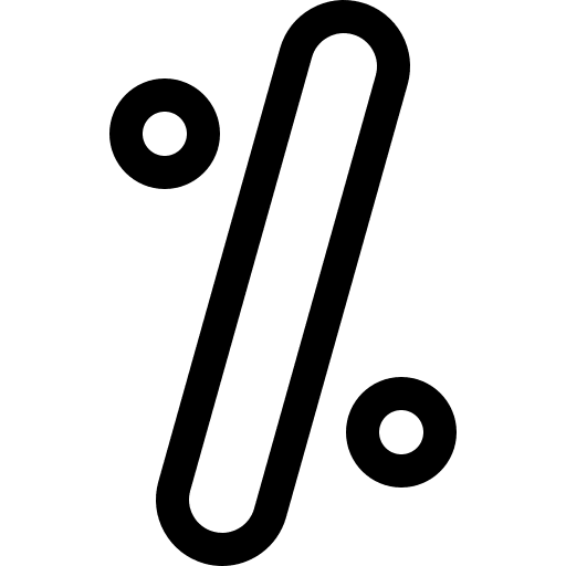 Percentage sales discount percentage icon