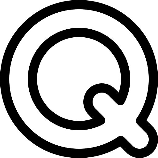 Q abecedary letter consonant icon