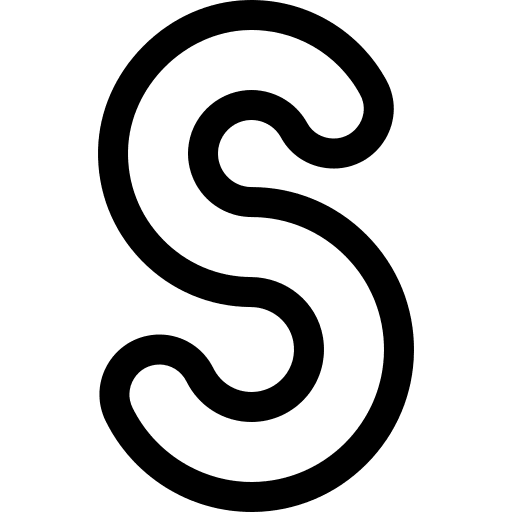S s abecedary letter icon