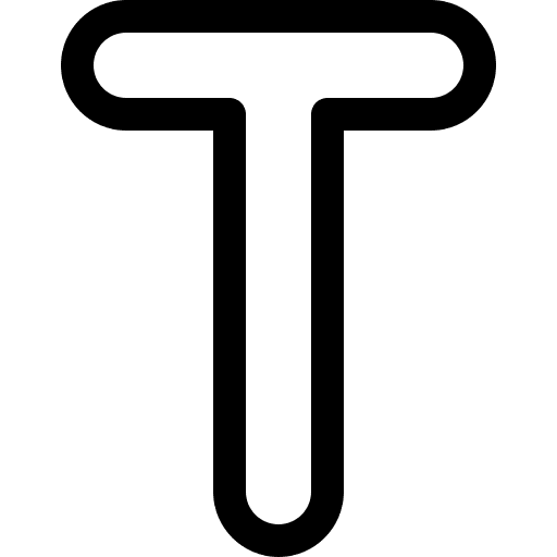 T consonant alphabet education icon