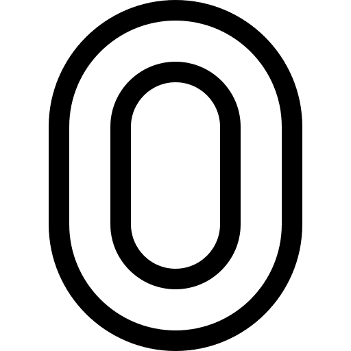 Zero null education shapes and symbols icon