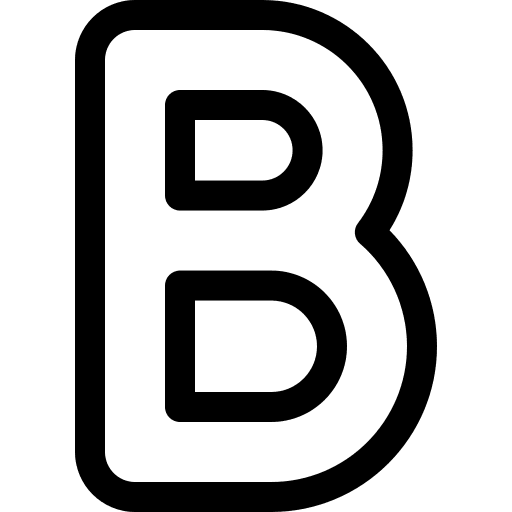 B b shapes and symbols consonant icon