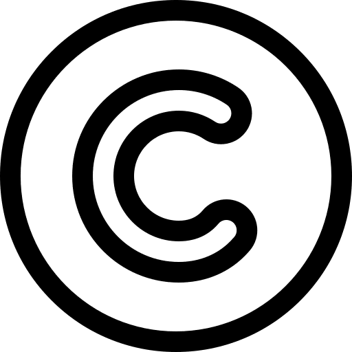 Copyright owner shapes and symbols copyright icon