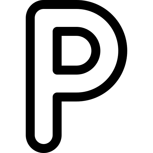 P consonant shapes and symbols abecedary icon