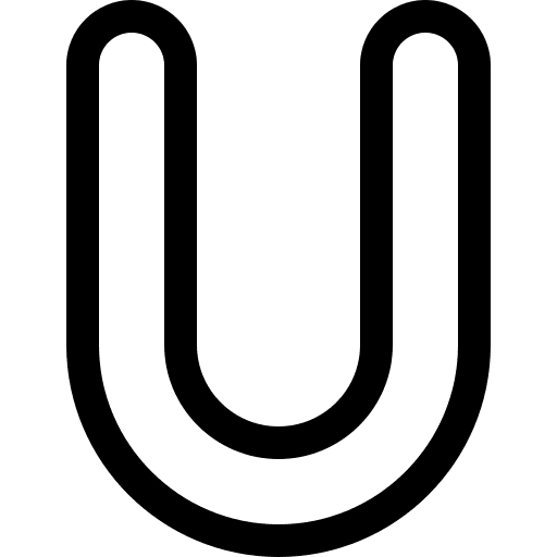 U education shapes and symbols letter icon