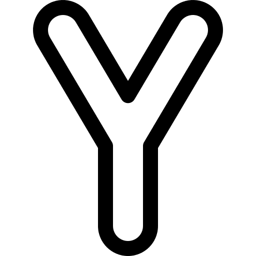 Y abecedary letter education icon