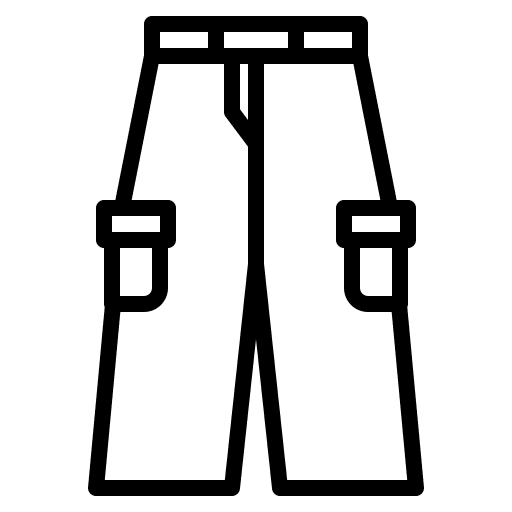 Pants hiking trekking clothes icon