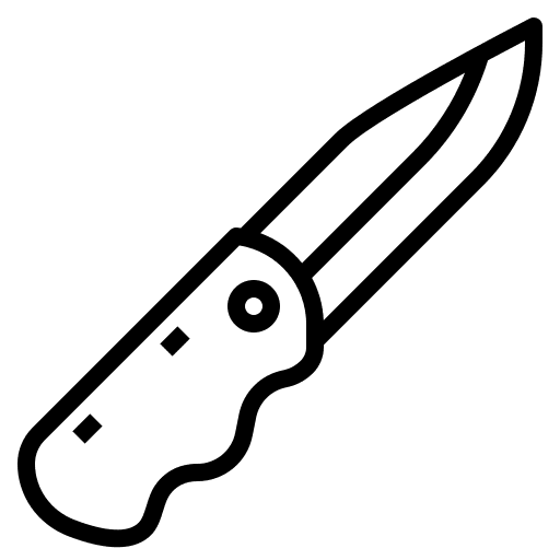 Pocket knife miscellaneous cut camping icon