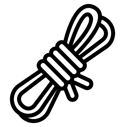 Rope adventurer mountaineering sport icon