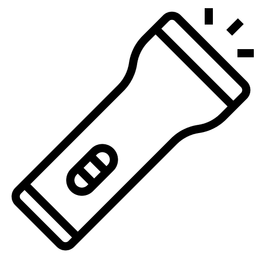 Flashlight light electric hiking icon