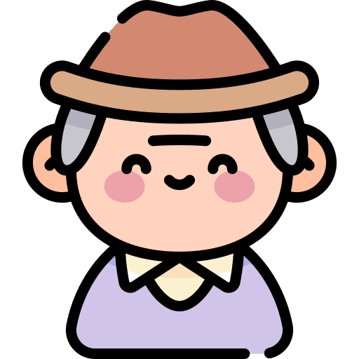 Old man elderly grandfather feelings icon