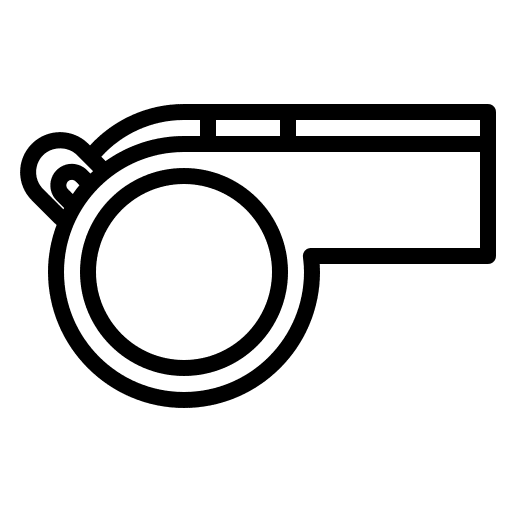 Whistle whistle referee music and multimedia icon