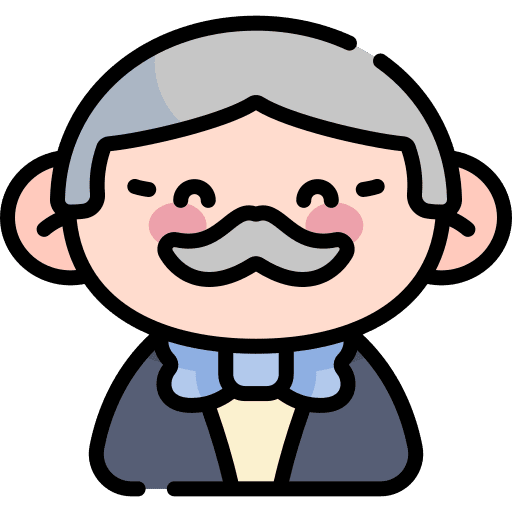 Old man avatar elderly old man icon