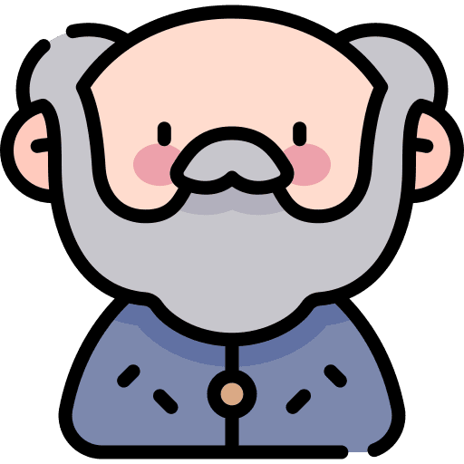 Old man elderly old man beard icon