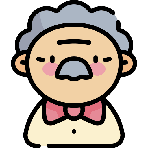 Old man old man bowtie grandpa icon