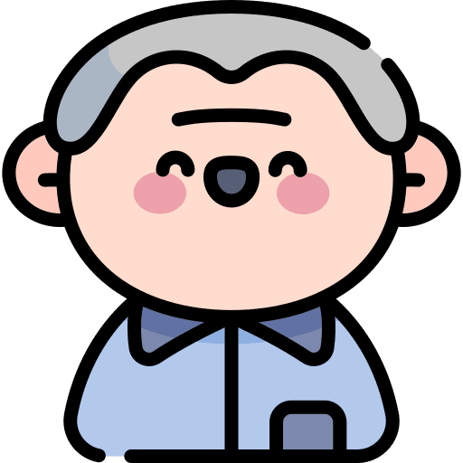 Old man people elderly happy icon