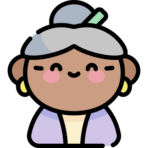 Old woman elderly user grandma icon