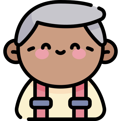 Old man user grandpa happy icon