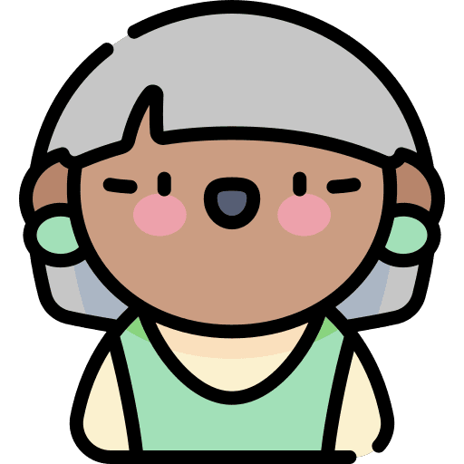 Old woman elderly people bangs icon