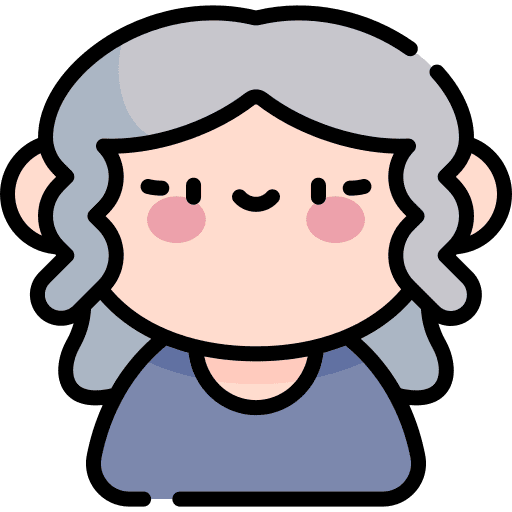 Old woman elderly user grandmother icon