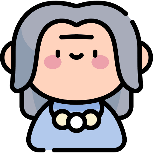 Old woman grandmother long hair grandma icon