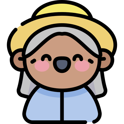 Old woman profile grandmother hat icon