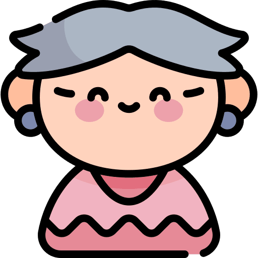 Old woman smiling avatar old woman icon