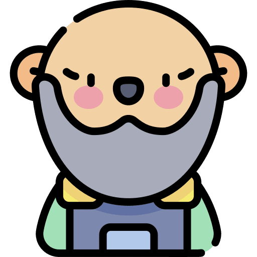 Old man bald user grandpa icon