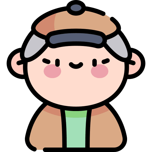 Old man hat user feelings icon