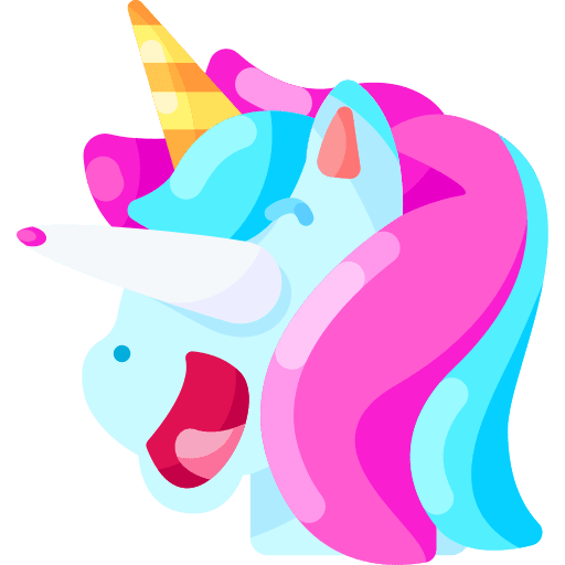 Unicorn fairy tale animals smileys icon