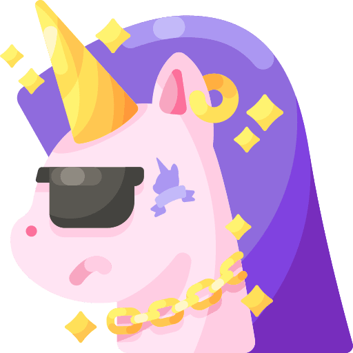 Unicorn fairy tale punk fantasy icon