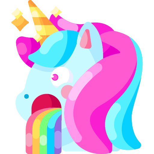 Unicorn fantasy fairy tale animals icon