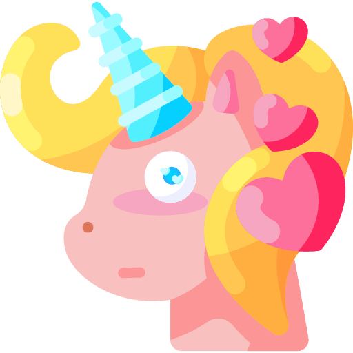 Unicorn smileys love feelings icon