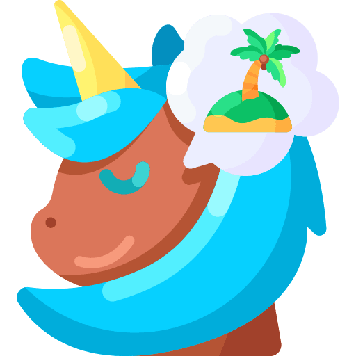 Unicorn animals beach fantasy icon