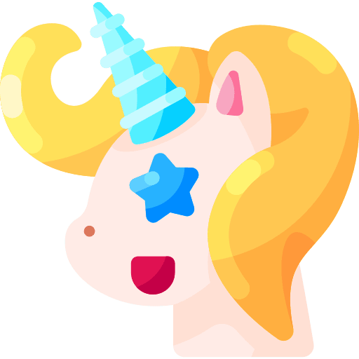 Unicorn fantasy animals stars icon