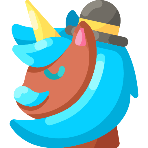 Unicorn feelings fairy tale elegant icon