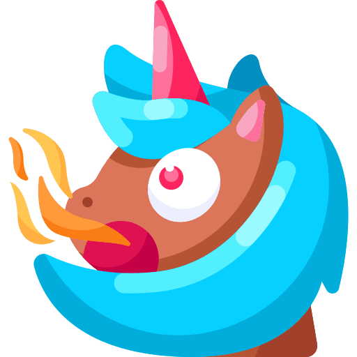 Unicorn feelings fairy tale folklore icon