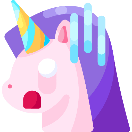 Unicorn smileys fairy tale fantasy icon