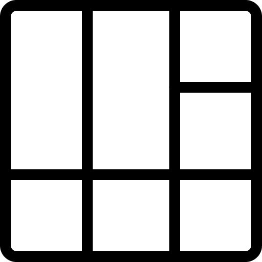 Bottom alignment square design layout icon