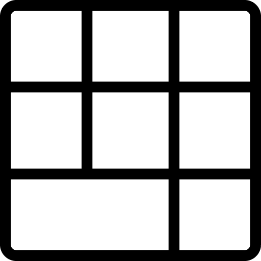 Bottom blocks grid bottom icon