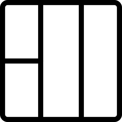 Right interface square layout icon