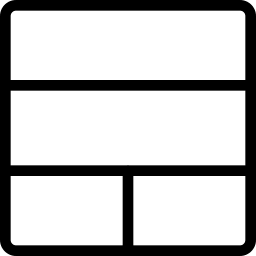 Top bar blocks layout icon