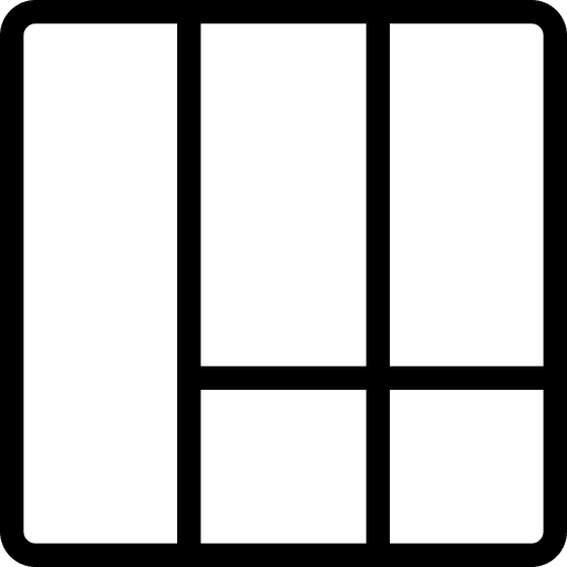 List interface square design icon