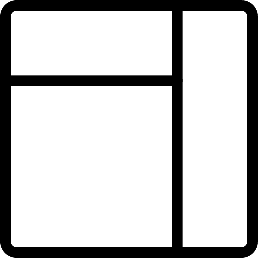 Right square pattern layout icon