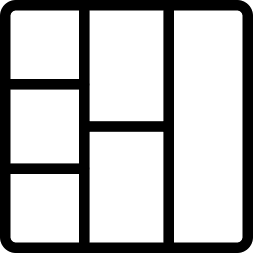 Horizontal bars square ui option icon