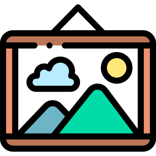 Paint image museum design icon